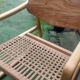 Rocking chair in oak and Danish rope