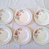 6 flat plates on St Amand earthenware