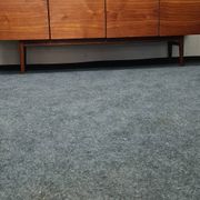 Buffet haut vintage en teck avec compartiment bar