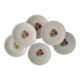 Assiettes Plates Porcelaine Vitriam Décor Fleurs d'Anémones Vintage