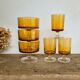 6 verres ambrés LUMINARC vintage