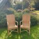 Pair of old wicker rattan chairs