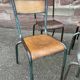 Set of 10 vintage mismatched industrial chairs mullca