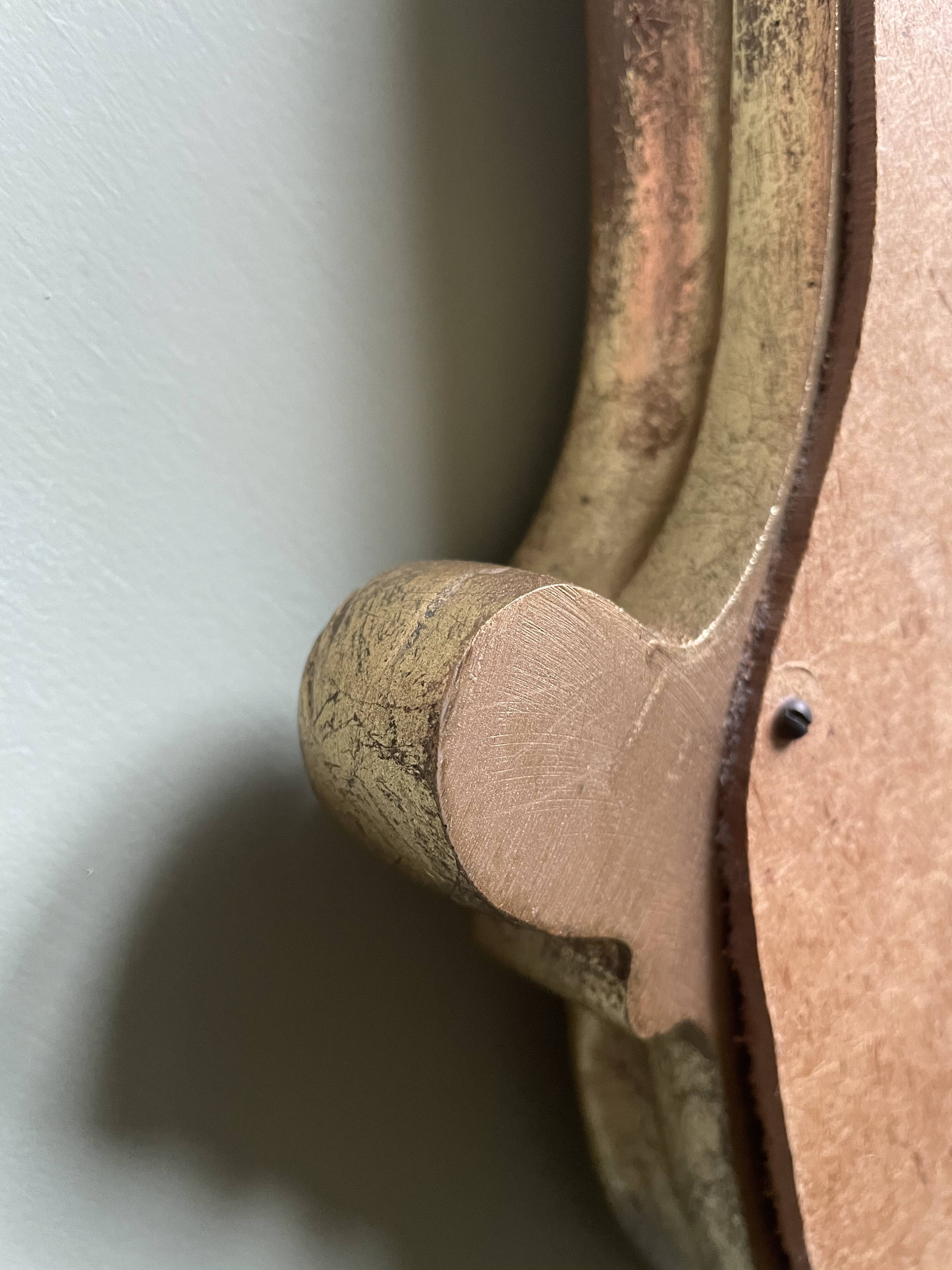 Golden resin shell mirror  46x75cm