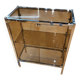 70s smoked glass display cabinet