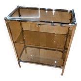 Meuble vitrine verre fumé années 70