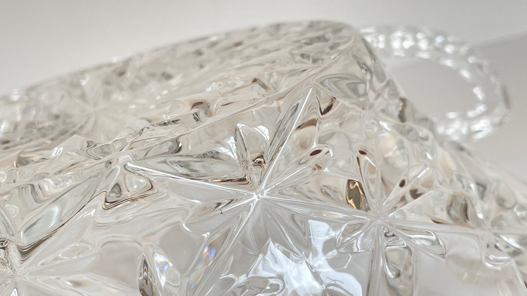 Saladier cristal ciselé vintage