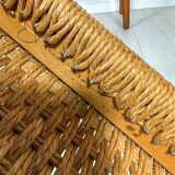 1960s Set of 6 Danish Teak Papercord Dining Chairs Model 84 by Niels Møller