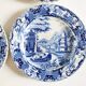 Calais earthenware 4 pagoda plates
