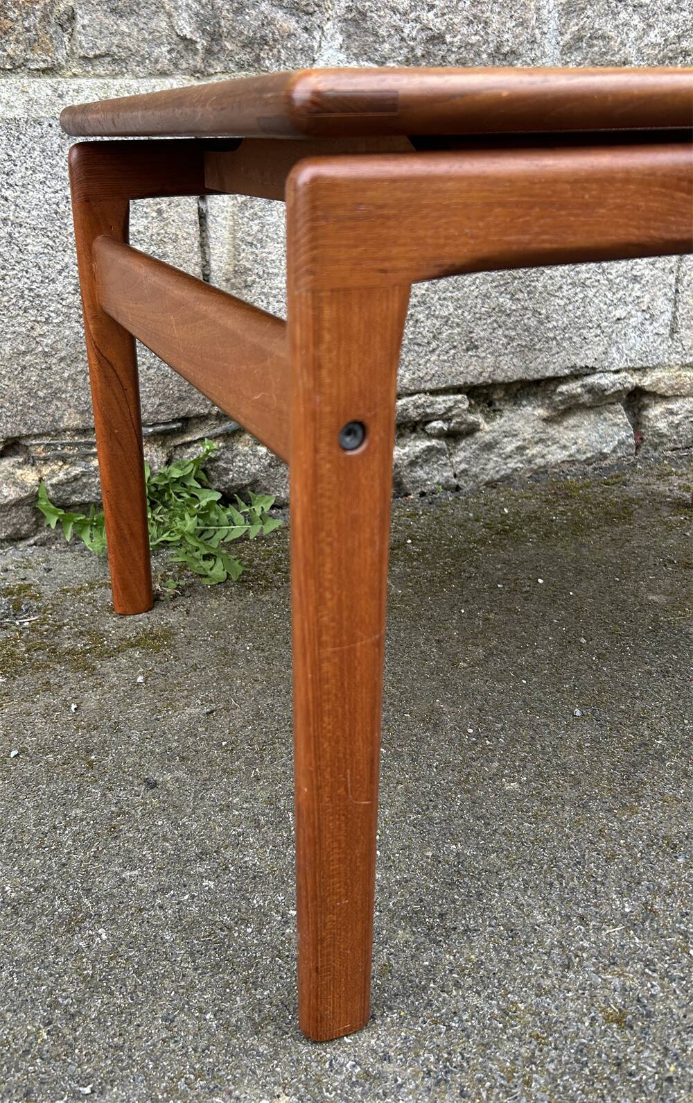 Danish teak coffee table Trioh Mobler attributed to Niels Bach, vintage, 1960s