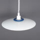 Suspension montante et descendante en métal blanc design danois, années 1980