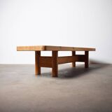 Solid danish pine bench by architects friis & moltke nielsen, 1978