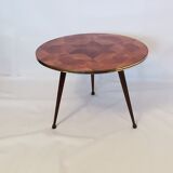 Round tripod coffee table compass foot