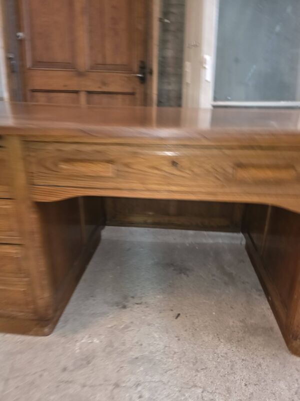 Bureau ministre XXL en chêne , 220 × 95 cm
