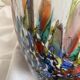 Large blown glass vase with polychrome inclusions in the Murano style.
