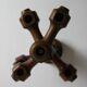Adjustable wooden turned candelabra, 1970s.