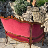 Louis XV style bench in Walnut, 19th century period