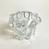 Moulded glass candlestick