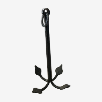 Black cast iron boat anchor