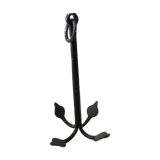 Black cast iron boat anchor