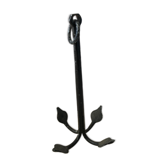 Black cast iron boat anchor