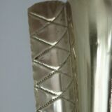 Pair of mid-century Swedish brass shield shape sconces