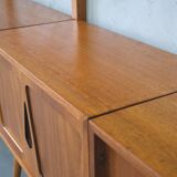 Mid-Century Modular Free Standing  Teak Wall Unit by Kjell Riise for Brodrene Jatogs, Norway, 1960s