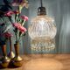 Vintage amber glass suspension globe