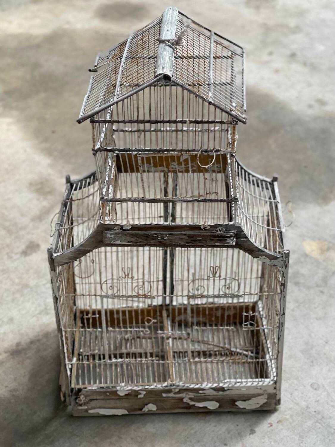 Old aviary/wooden garden bird cage 1930'