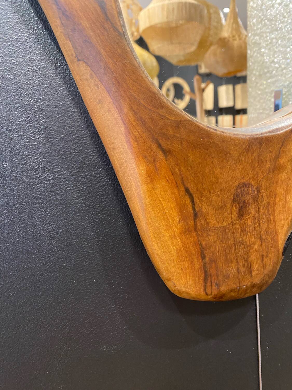 Olive wood mirror 1970