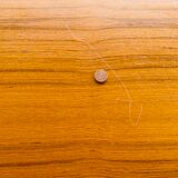 Vintage chest of drawers, Scandinavian teak style, circa 60 metal feet