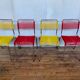 Series of 4 vintage chairs scoubidou of the 1950s