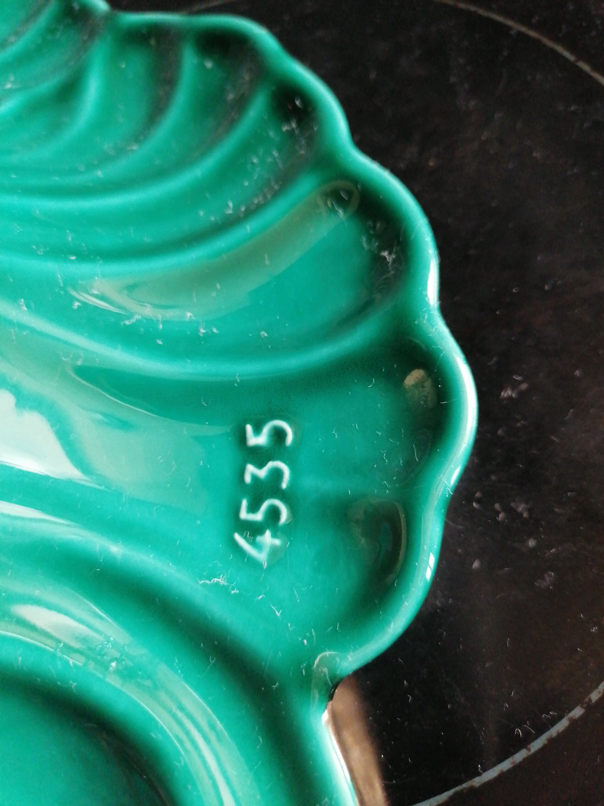 Ceramic fruit cut style vallauris 1950 60 green