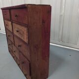 Hardware furniture wood multiple drawers old