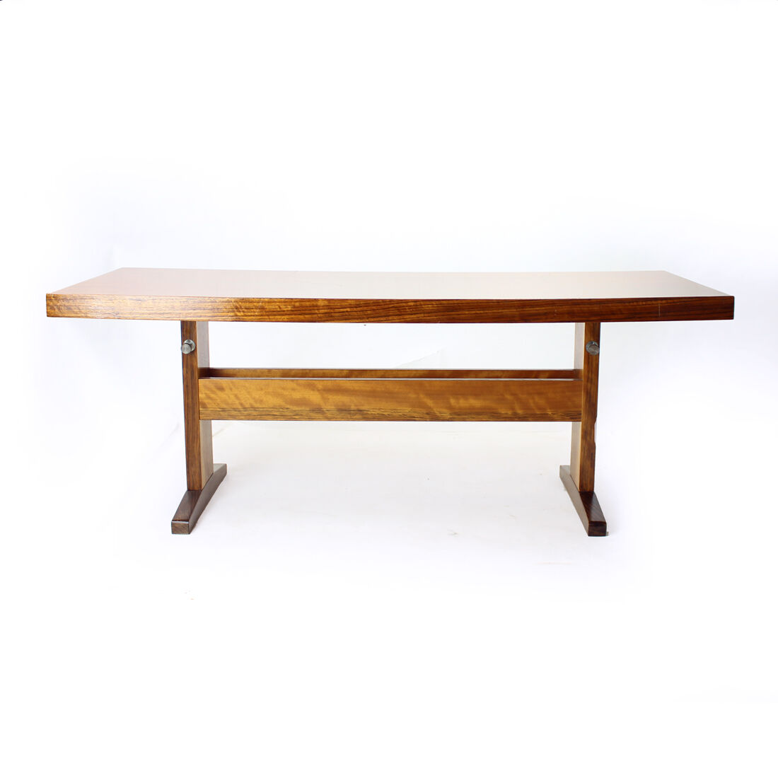 Long Height Adjustable Coffee/Dining Table In Mahogany, Czechoslovakia 1970s