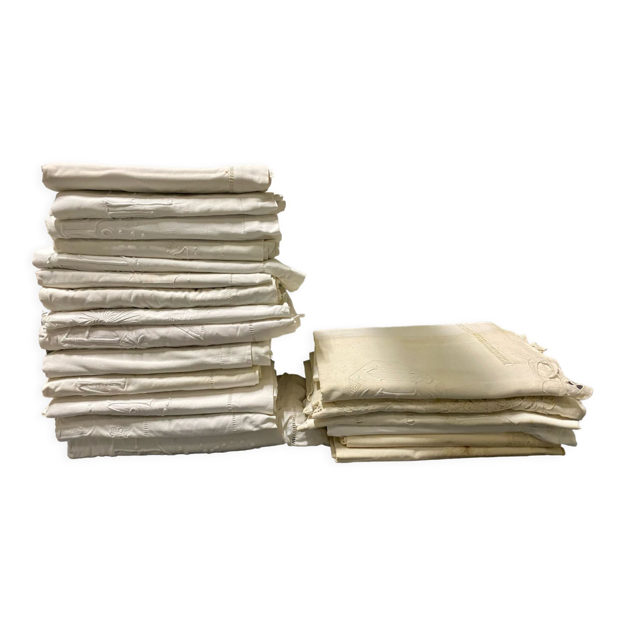 Antique embroidered sheets