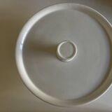 19th century XL office mounted plate, white earthenware display stand