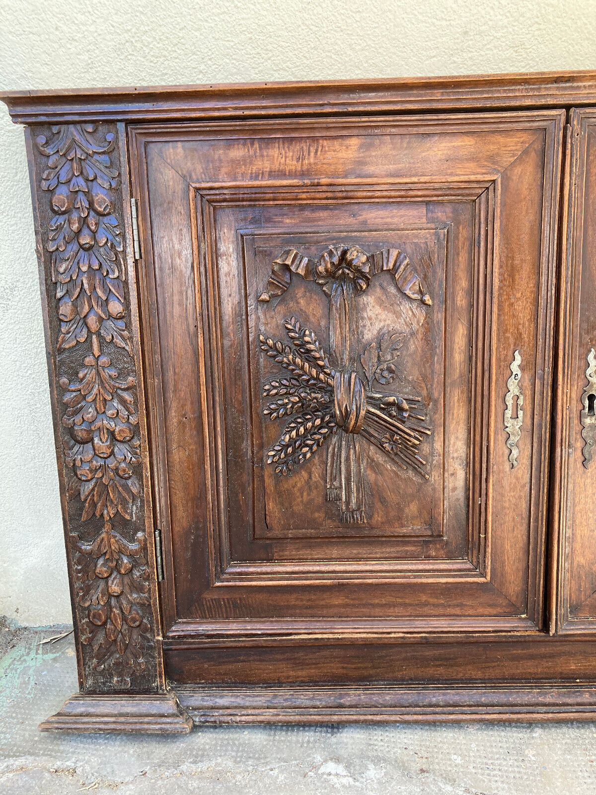 Antique closet doors - carved wood