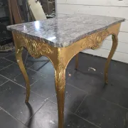 Console/centre table in Louis XV style, gilded, 19th century.