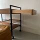 Desserte scandinave en bois et métal design 1970