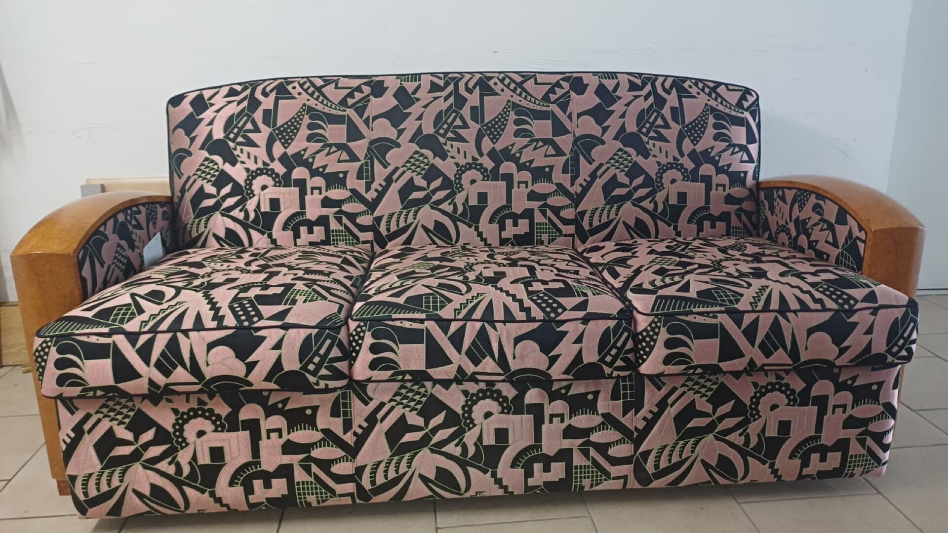 Canapé convertible et fauteuil art déco