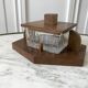 small art deco box in wood and molded glass from the 1930s