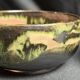 Vintage, two flamed stoneware bowls from the 20th century.