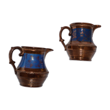 Pair of pitchers in Jersey earthenware