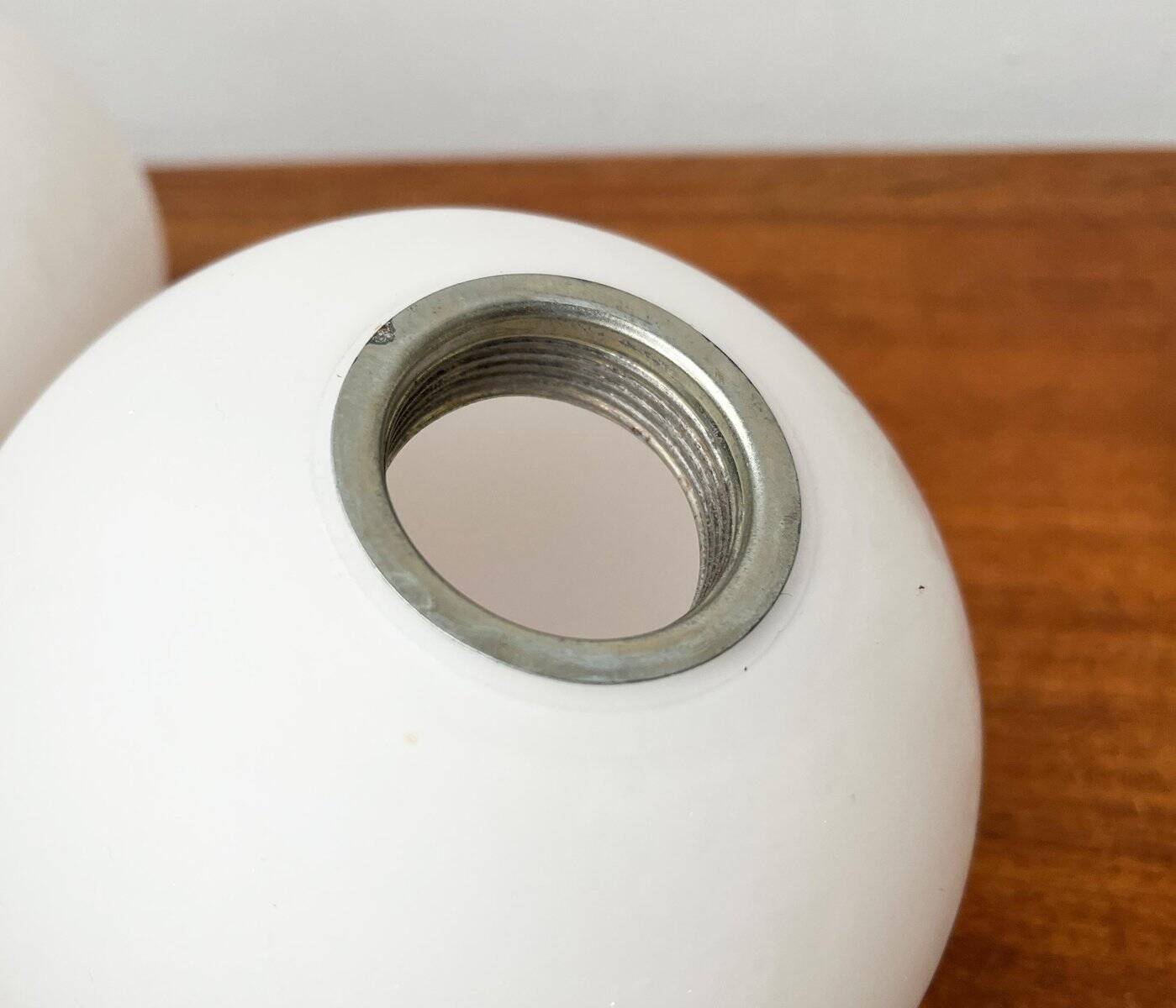 Mid-century modern Swiss glass replacement part for E.R. Nele Temde lamps, 1960s.