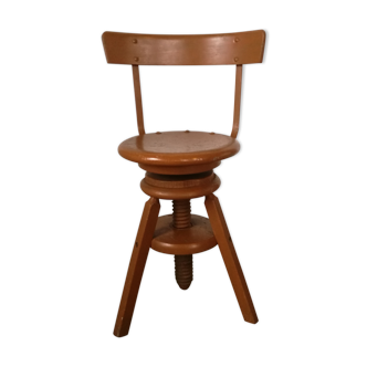 Chaise d'atelier en bois