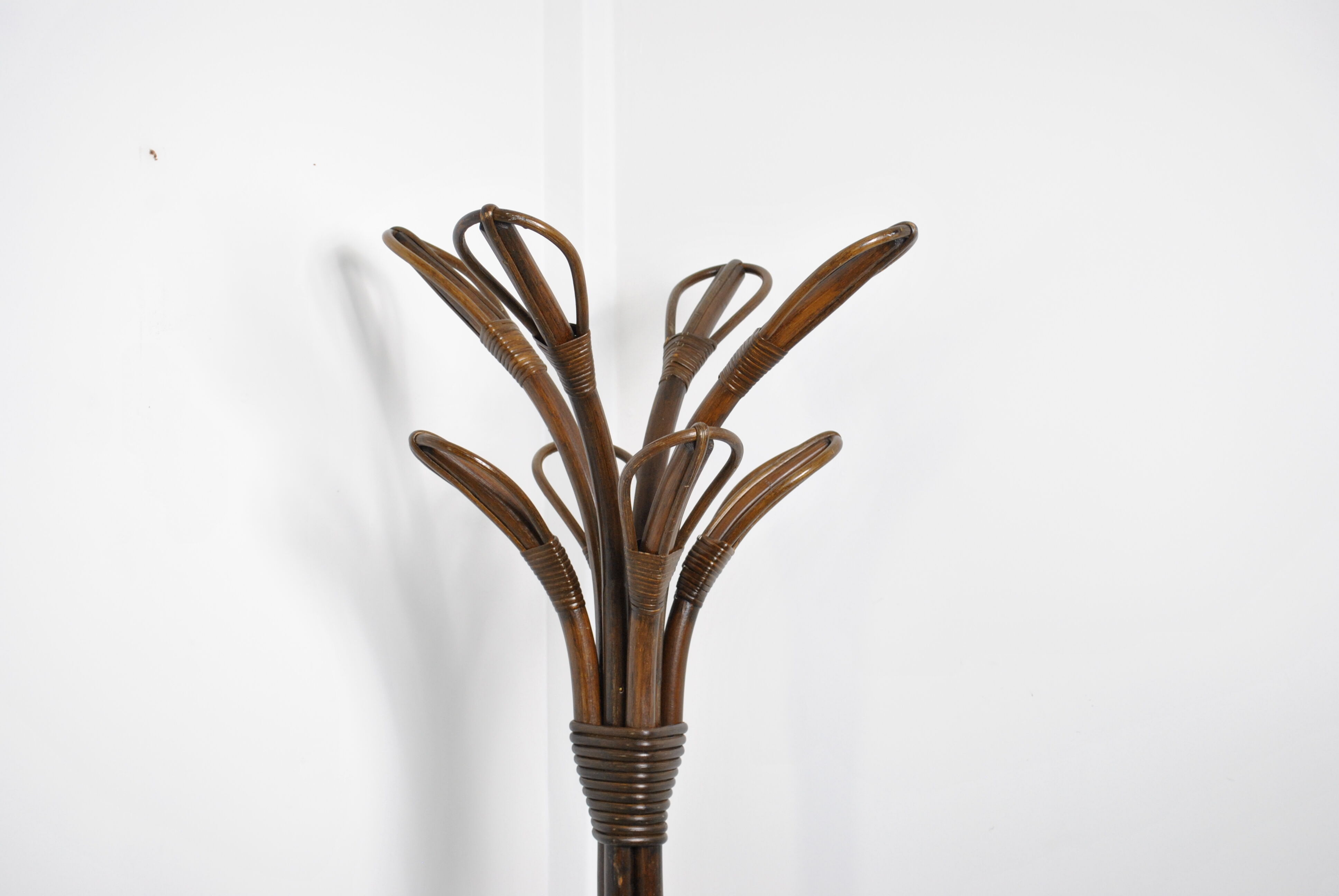 Rattan coat rack 1970