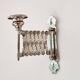 Metal accordion wall candle holder