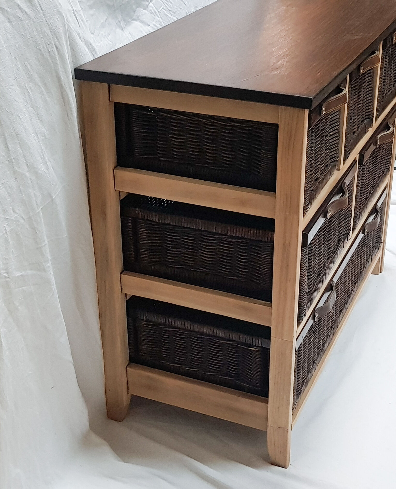 Commode 6 tiroirs en rotin