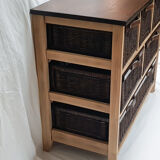 6-drawer rattan chest of drawers